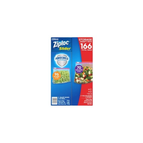 Ziploc Slider Storage Bags Variety Pack: Quart (96 ct.), Gallon (70 ct.) - BUSINESS ONLY