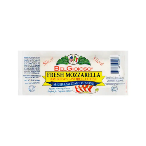 BelGioioso Fresh Mozzarella Sliced, 8 oz.