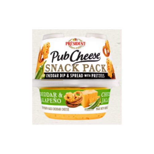 President Pub Jalapeno Cheese w/Pretzels 3 oz.