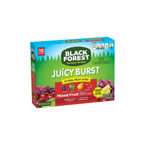 Black Forest Juicy Burst Mixed Fruit Flavored Snacks, 10 ct.