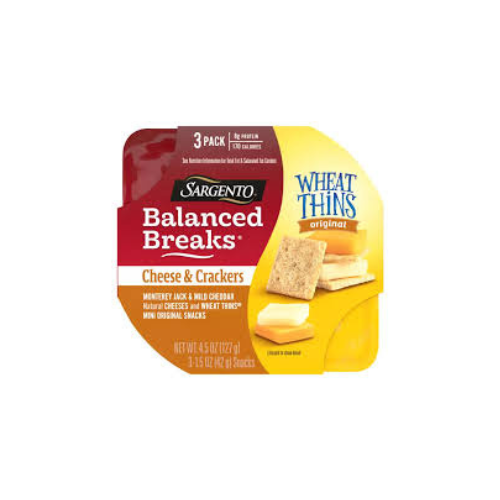 Sargento Balanced Breaks Wheat Thins Monterey Jack & Mild Cheddar Cheese &  Crackers, 3 pk