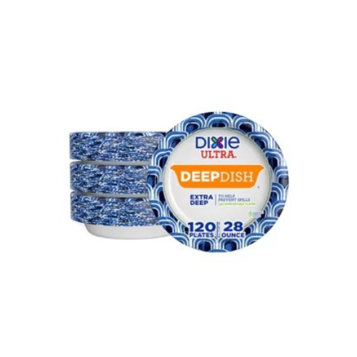 Dixie Ultra Extra Deep Dish Paper Plates, 9", 120 ct. - BUSINESS ONLY