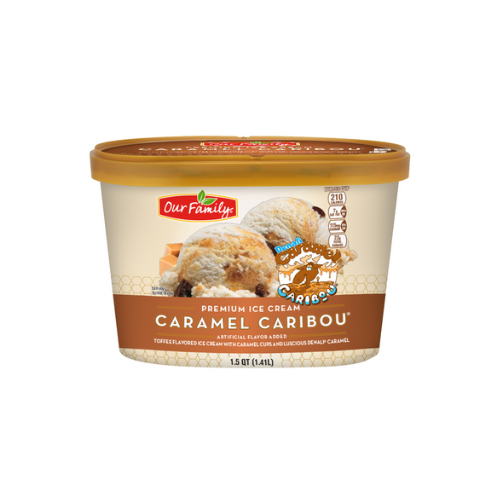 Our Family Caramel Caribou Ice Cream 48 oz