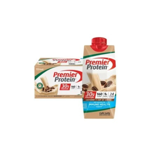 Premier Protein 30g High Protein Shake, Cafe Latte, 11 oz., 15 pk. - BUSINESS ONLY