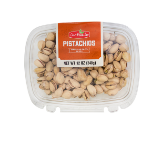 OF Roasted and Salted Tub of Pistachios - 12oz