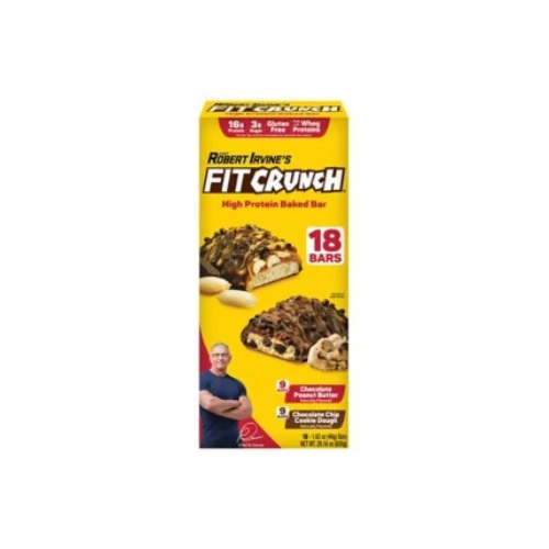 ChefRobert Irvine's FITCRUNCH High Protein Baked Bars, Variety Pack, 18 ct. - BUSINESS ONLY