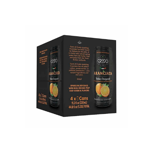 Fonti Di Crodo Arianciata Italian Orangeade, 4 pk