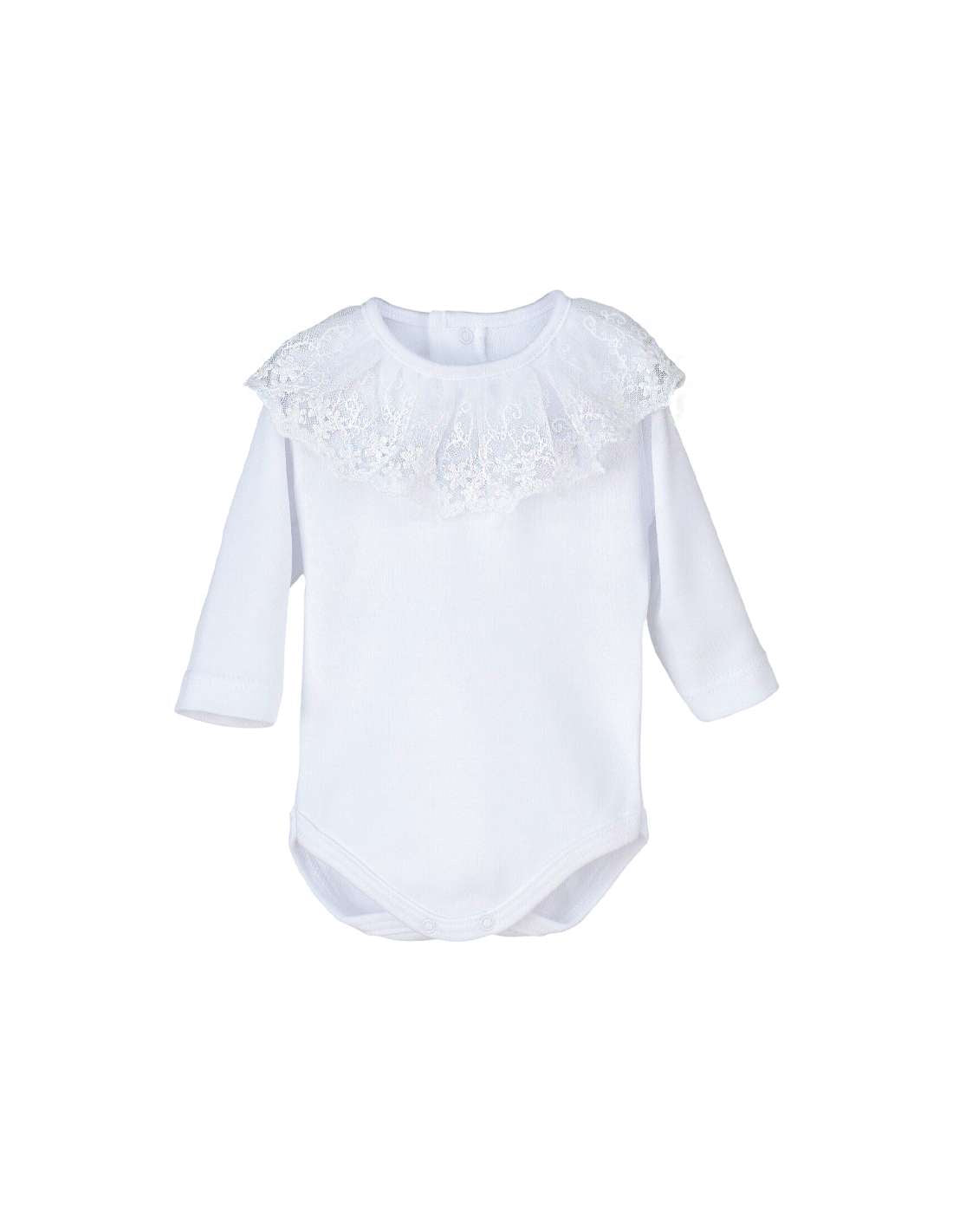 19093 WHITE LACE BODYSUIT BRAND CALAMARO, size 6m