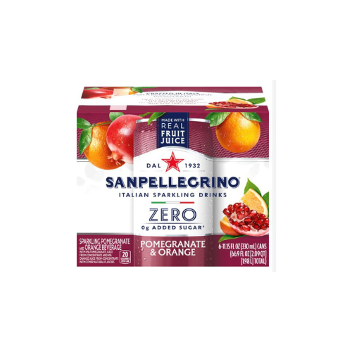 San Pellegrino Zero Pomegranate & Orange 6pk