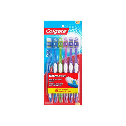 Colgate Extra Clean Toothbrush, 6ct