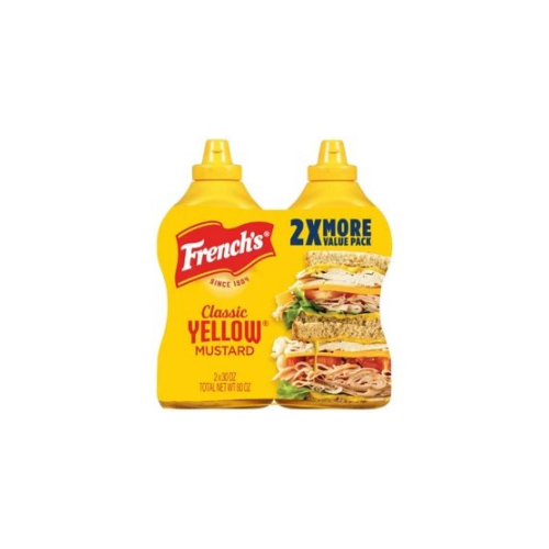 French's 100% Natural Classic Yellow Mustard, 30 oz. 2 pk. - BUSINESS ONLY