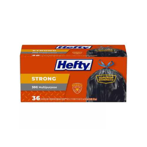 Hefty Strong Multipurpose Large Drawstring Trash Bags - 30 Gallon - 36ct