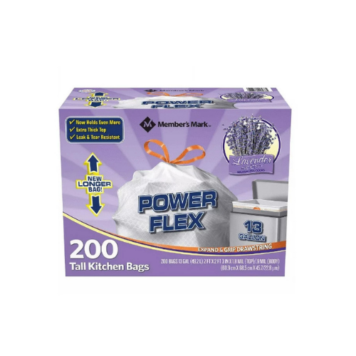 Member's Mark Power Flex Tall Trash Bags, 200 ct. - BUSINESS ONLY