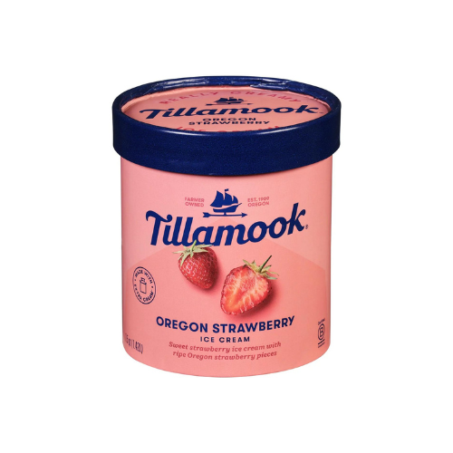 Tillamook Oregon Strawberry Ice Cream 1.5 qt.