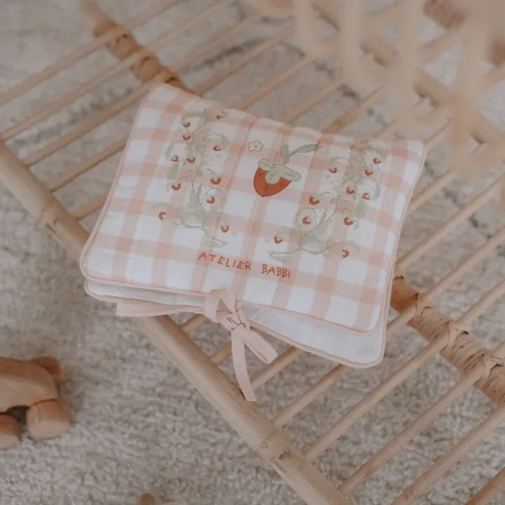 Wet Wipes and Diaper Clutch - Strawberry