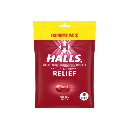 Halls Black Cherry Cough Drops, 80 ct