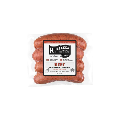 Kiolbassa Beef Sausage, 12 pack