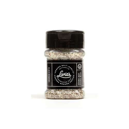 Livia's Kosher Salt + Pepper + Garlic Seasoning Blend, 2.2 oz.