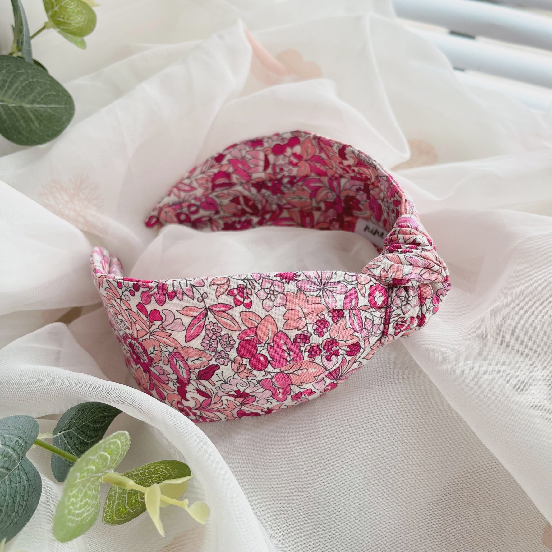 Top Knot Headband - Liberty London Pink Hyde Floral Print