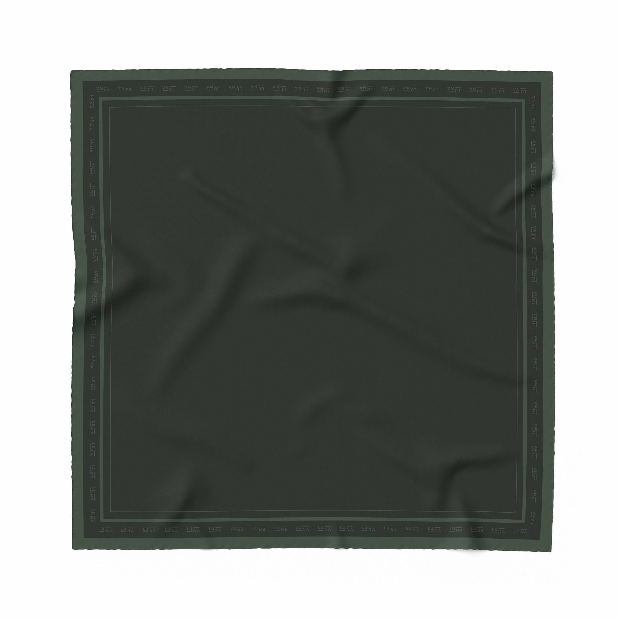 LUNA, 90cm Silk Scarf, Olive