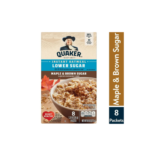 Quaker Instant Oatmeal Maple & Brown Sugar,  Lower Sugar 9.5 oz.