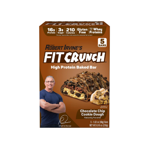 Chef Robert Irvine's Fit Crunch Whey Protein Chocolate Chip Cookie Dough Bar