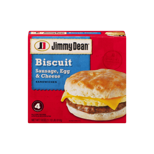 Jimmy Dean Sausage, Egg & Cheese Biscuit Sandwich, 4 ct.