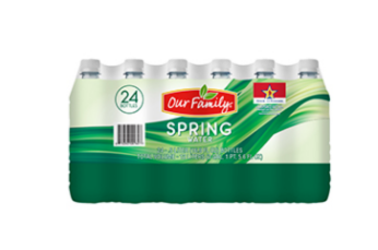 Our Family Spring Water Bottles, 24 pk