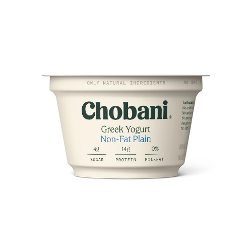 Chobani Non Fat Plain Yogurt 5.3 oz.