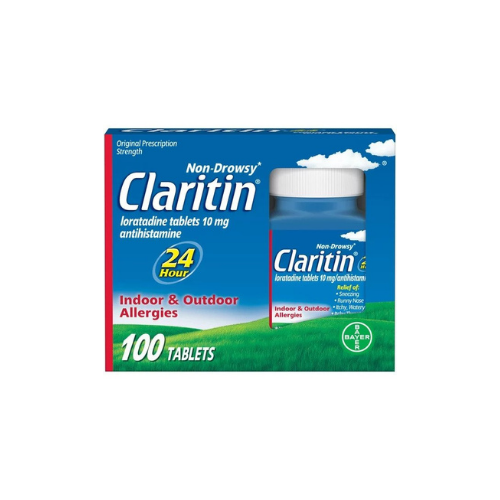 Claritin Non-Drowsy 24 hours indoor outdoor Allergies 100 tablets