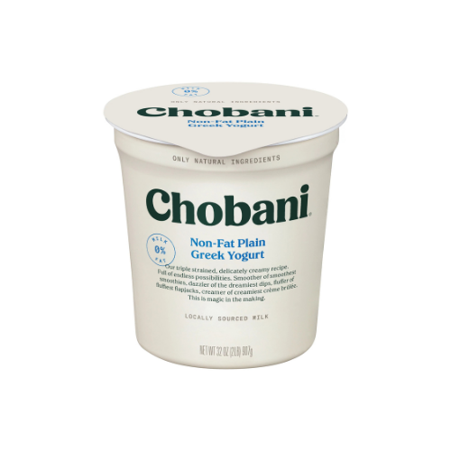 Chobani Greek Plain Non Fat Yogurt 32 oz.