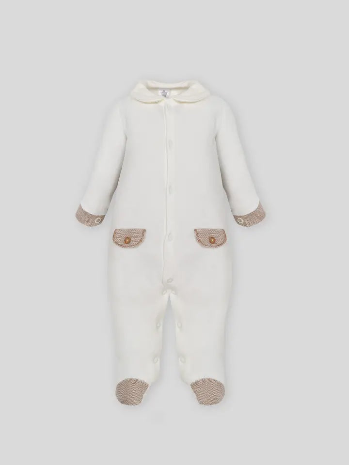 Babygrow with checkered pockets | CRUCCAMEL / 9 M