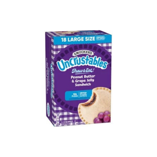 Smucker's Uncrustables Peanut Butter & Grape Jelly Sandwiches, Frozen, 18 ct. - BUSINESS ONLY