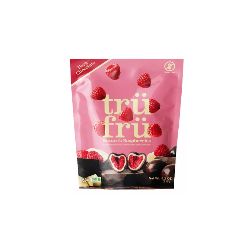 Tru Fru Chocolate Covered Dried Raspberries, 4.2 oz.