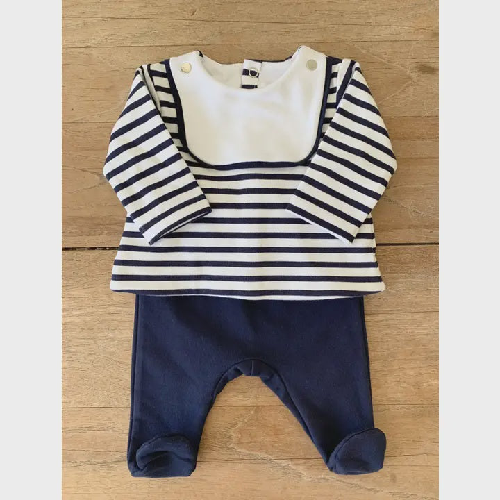 Jersey Striped Layette Set | 6-12M