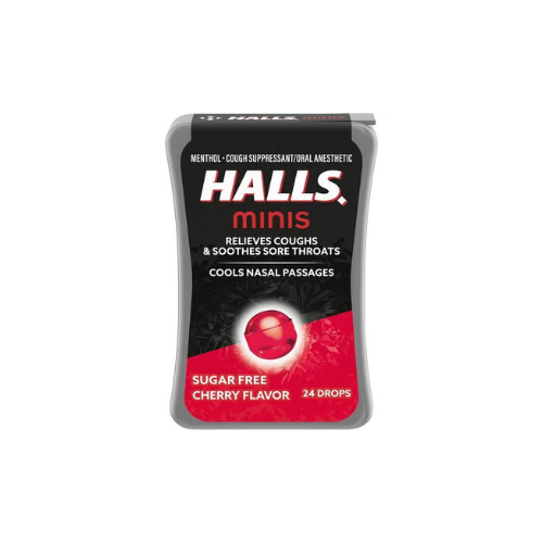 Halls Minis, Cherry - 24 drops