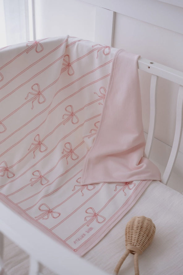 Double-Sided Blanket - Ribbon/Pink