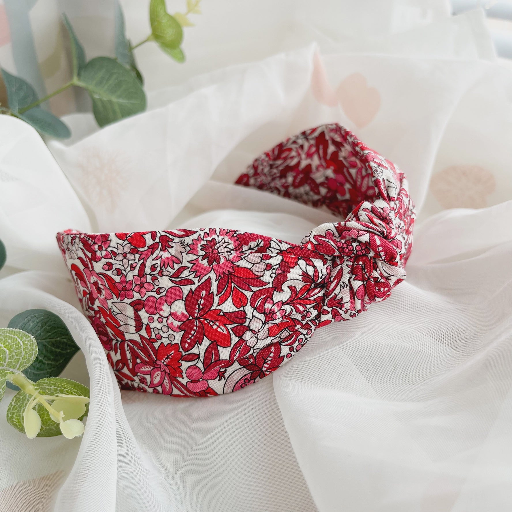 Knot Headband - Liberty London Red Hyde Floral Print