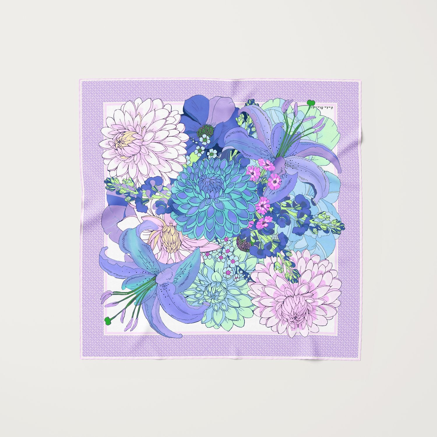 KOKO, 90cm Silk Scarf, Delle Lilac