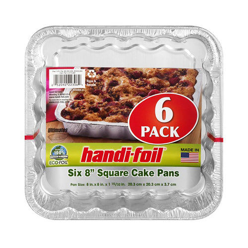 Foil Pan 8x8 with lid, 5 ct