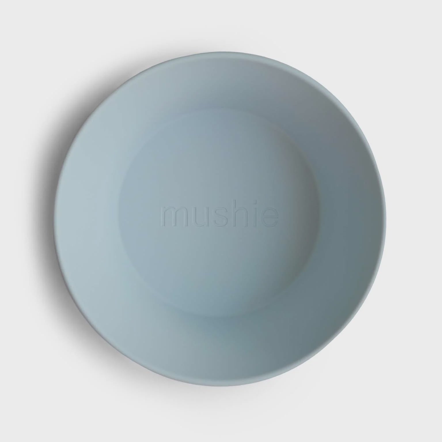 Mushie Round Dinnerware Bowl, Set of 2 Powder Blue