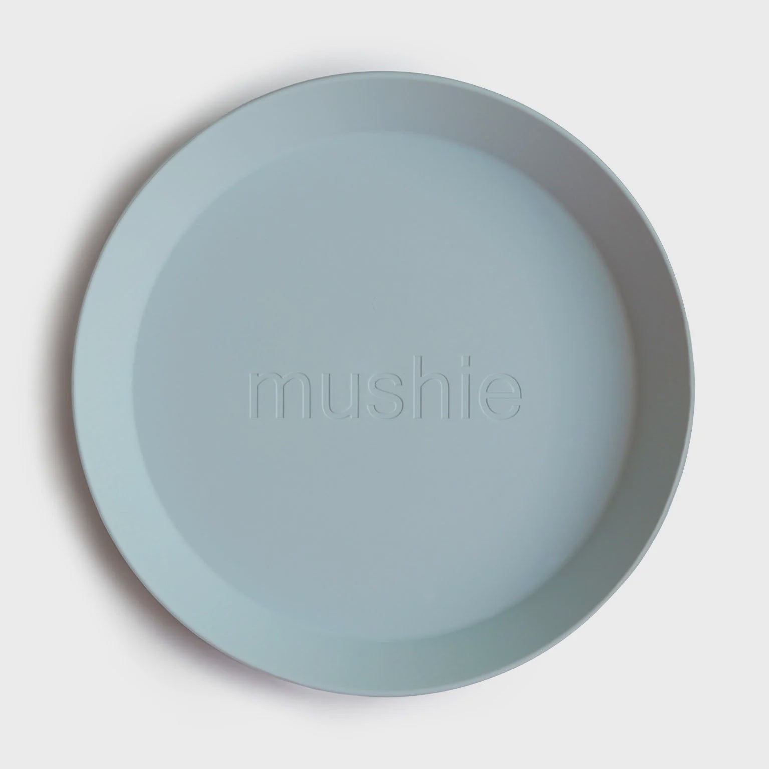 Mushie Round Dinnerware Plates, Set of 2 Powder Blue