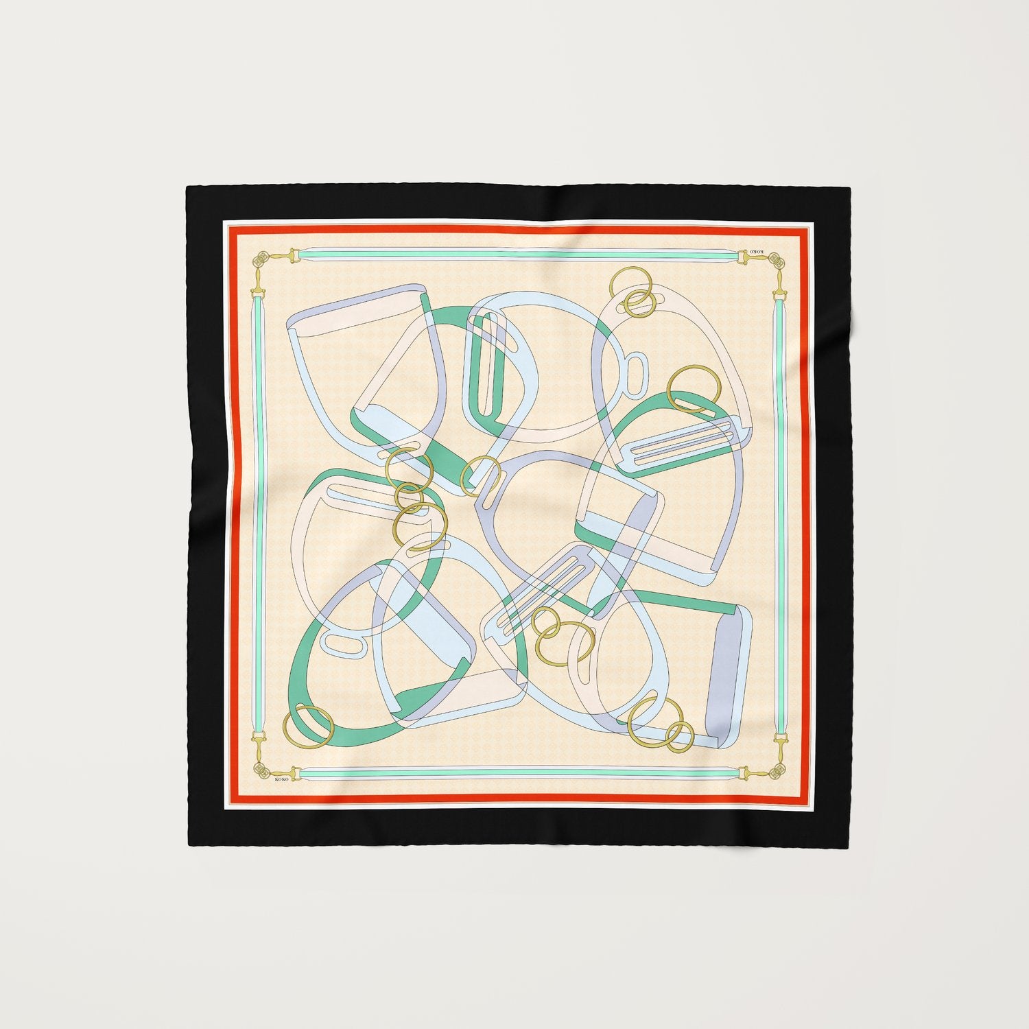 KOKO, 90cm Silk Scarf, Sabot Persimmon