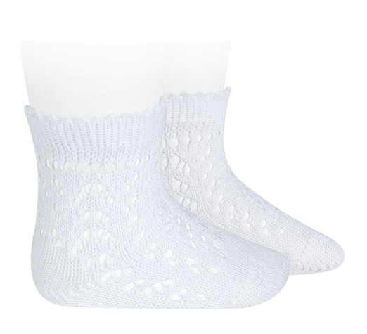 23624 Short Lace Socks, Size 0, Color WHITE