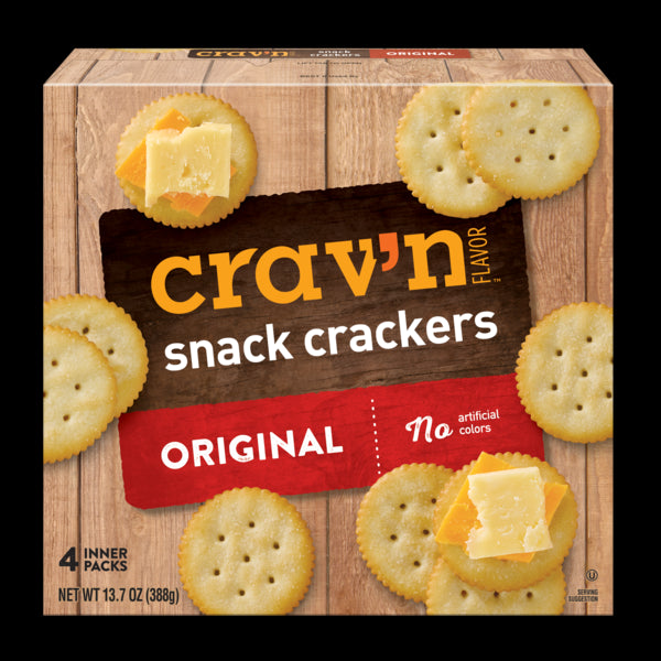 Crav'n Flavor Snack Crackers, Original, 13.7 oz