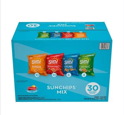 SunChips Variety Pack Whole Grain Chips, 30 pk. - BUSINESS ONLY