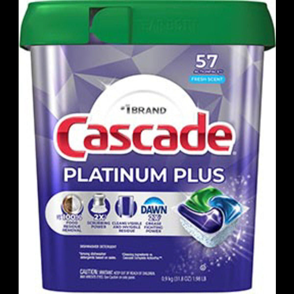 Cascade Platinum Plus Dishwasher Tabs, 57ct