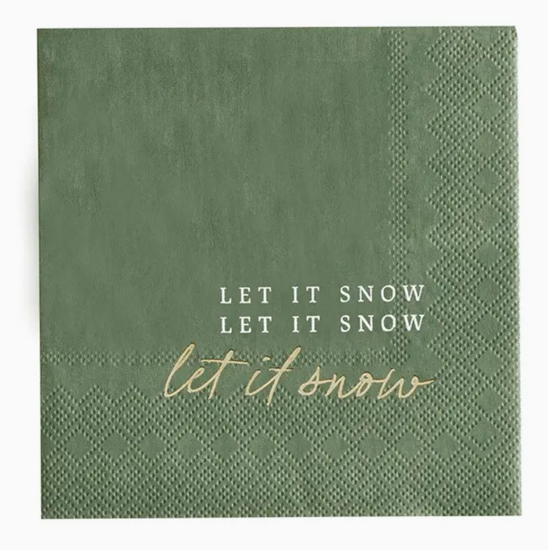 Cocktail Napkins 'Let it Snow' - 20ct