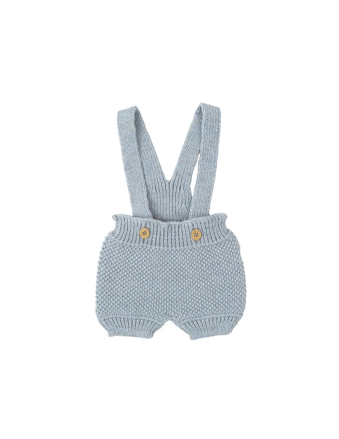 size 3m, 30683 BABY ROMPER CASTAÑO BLUE BABIDU