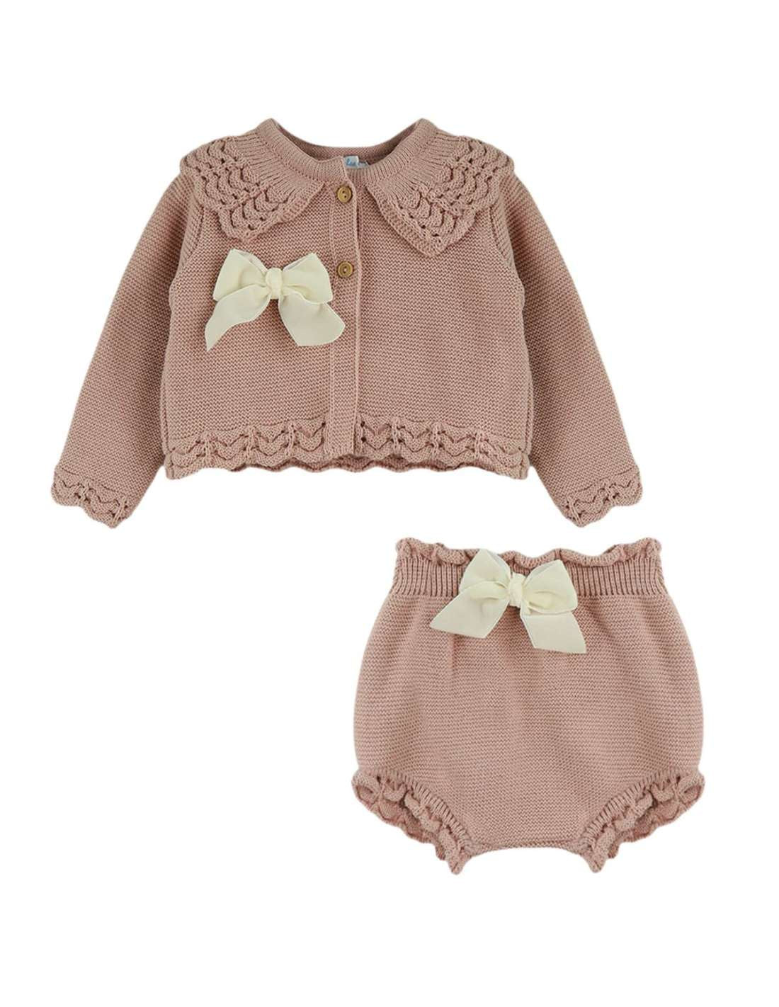 size 3m, 29934DF PALE PINK BABY SET BRAND DULCE DE FRESA